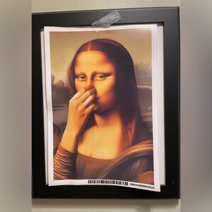 Bathroom Fun Print Mona Lisa No Frame